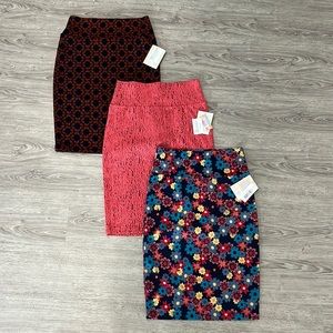 Bundle of 3 NWT LulaRoe Cassie skirts